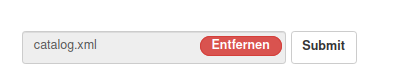 XML Katalog importieren: Upload starten